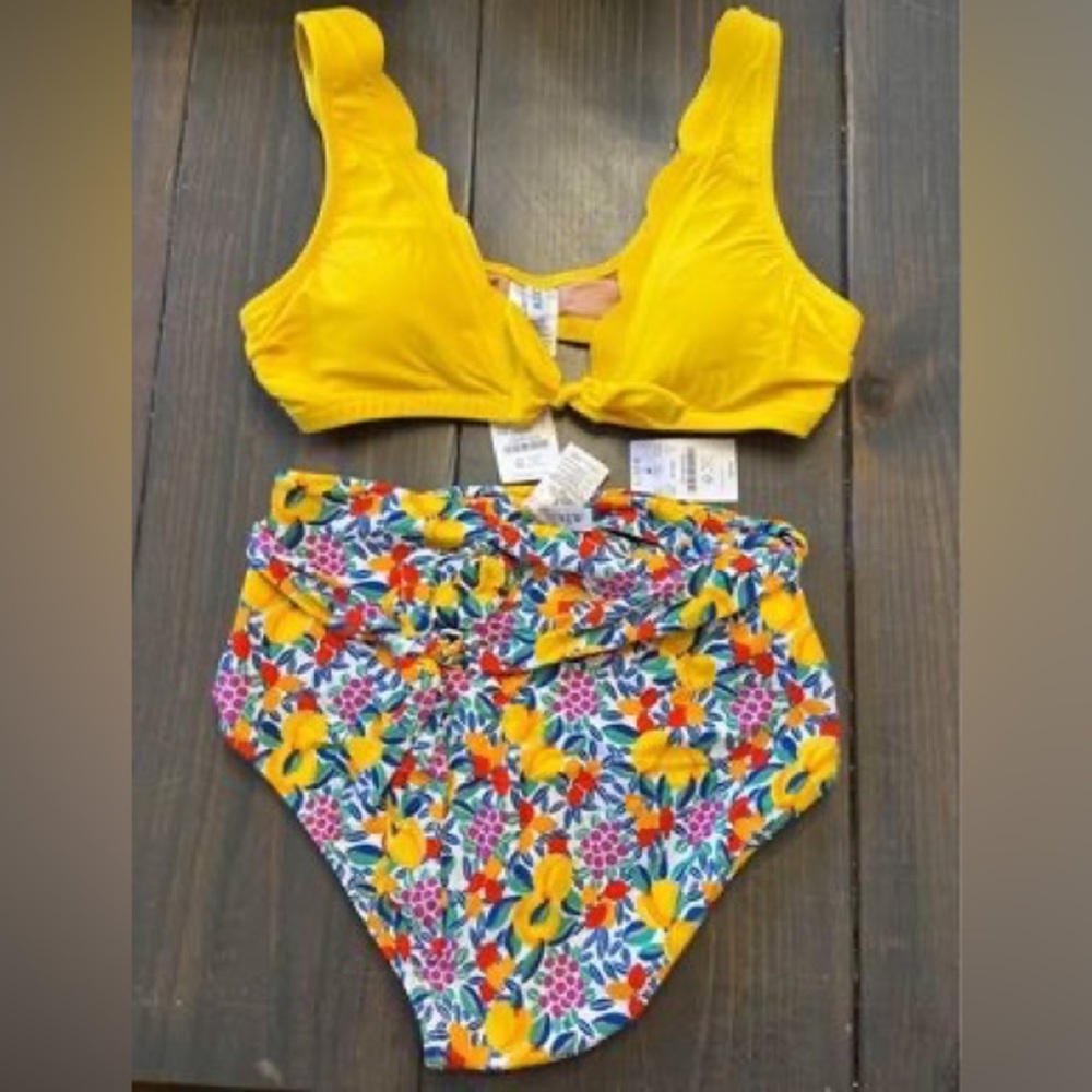 Jcrew High Waisted Bottoms and Bikini